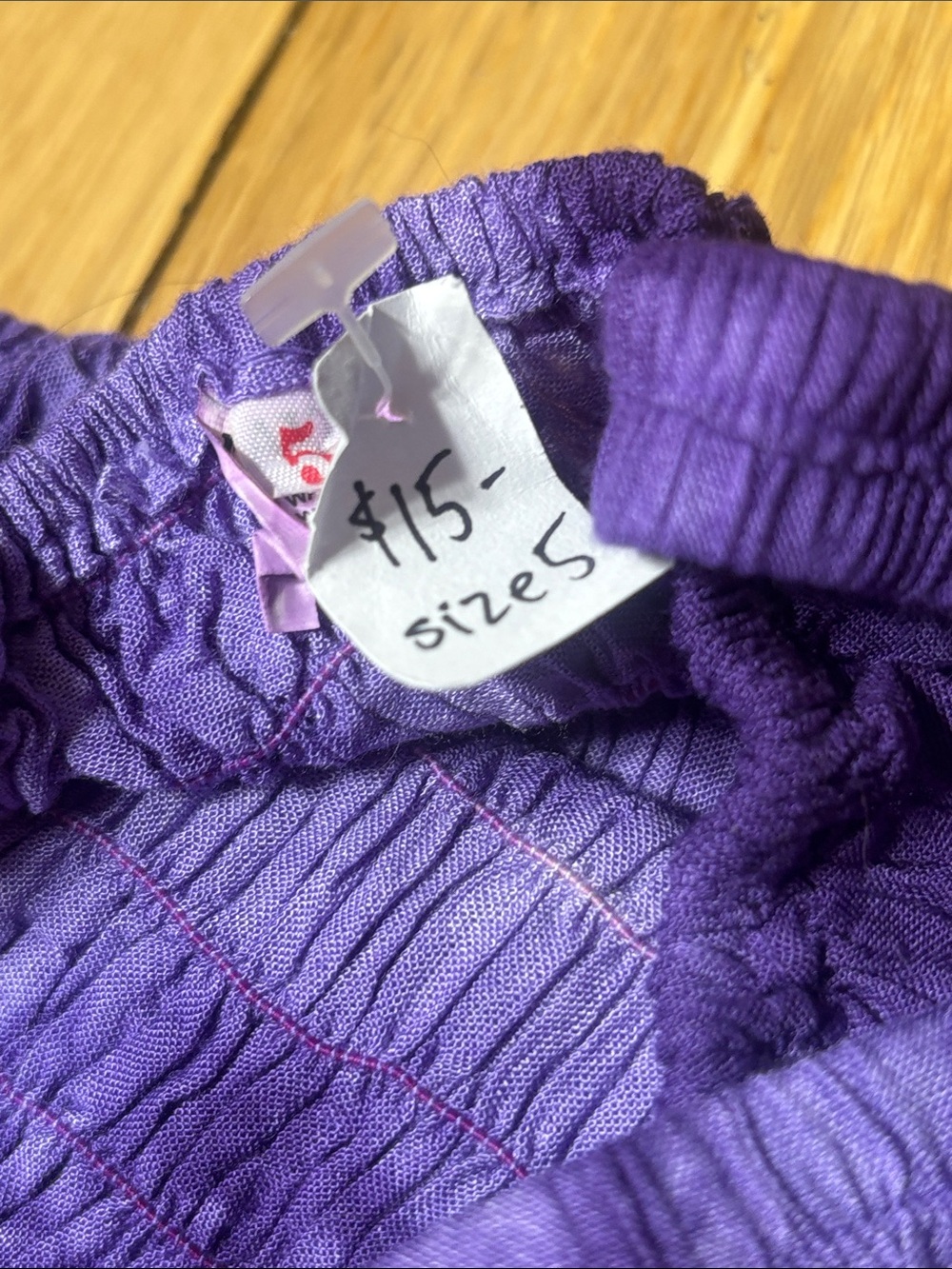 Girls Purple Tie-Dye Smock Sundress Size 5 | Boho Summer Dress - Picture 4 of 4